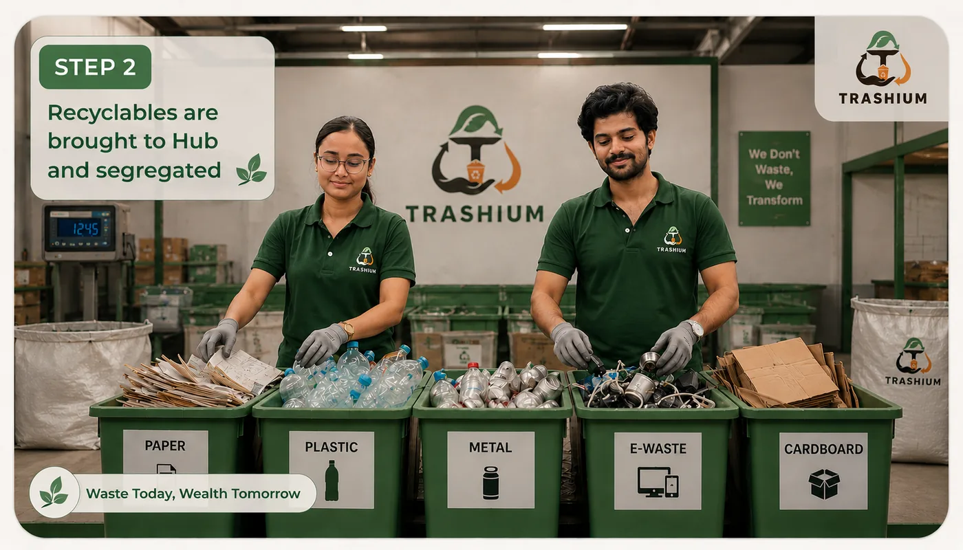Step 2 — Crew collects your recyclables